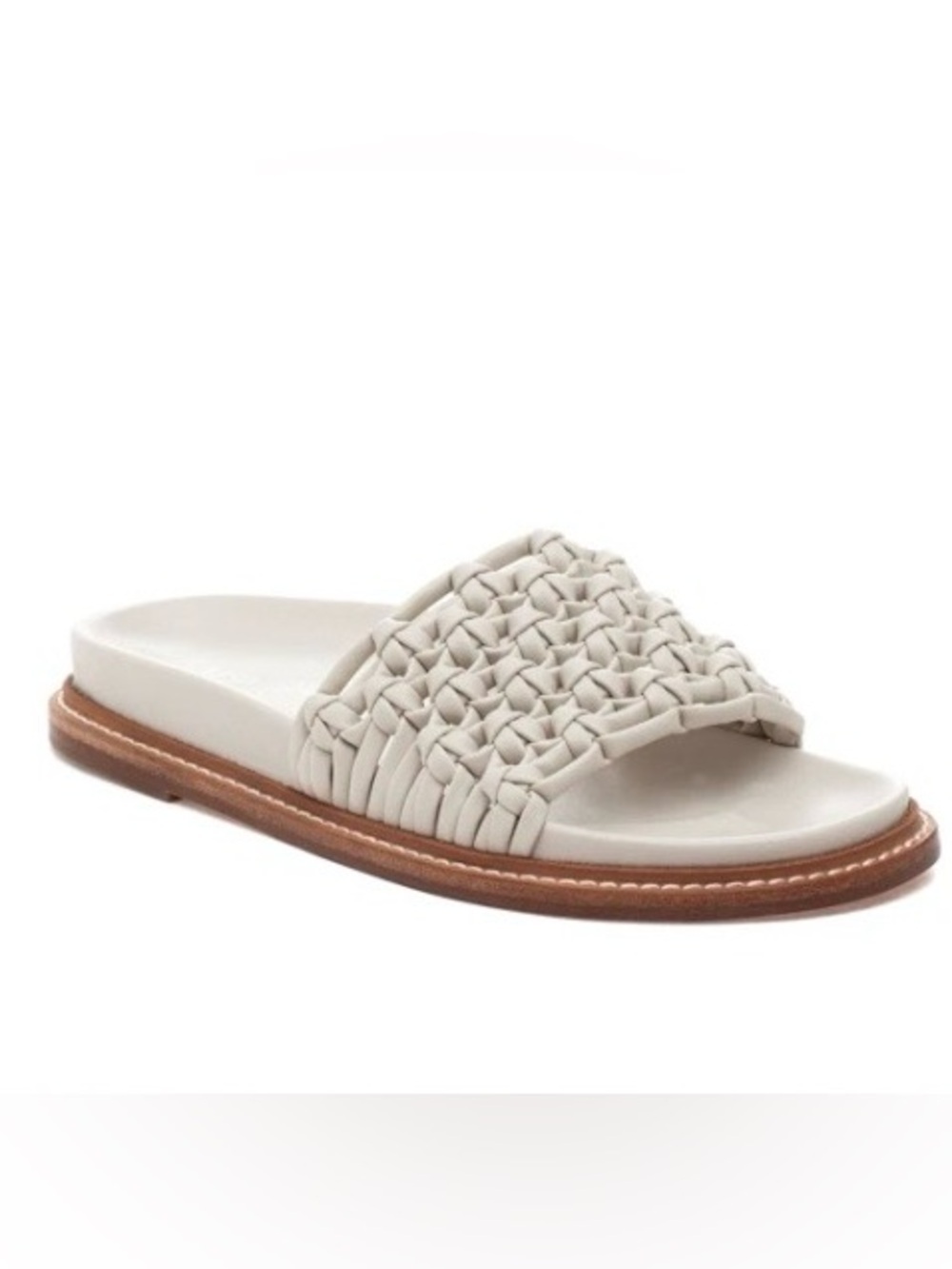 J/SLIDES ROBIE IN OFF-WHITE WOVEN